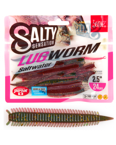 Guma Robak Lucky John Lugworm 2.5" 6.35cm F41 24szt.