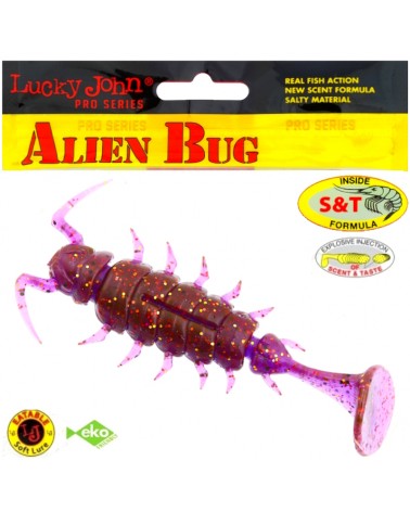 Guma Robak Lucky John Alien Bug 1.5" 3.8cm S13 Purple Plum 10szt.