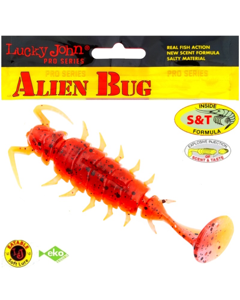 Guma Robak Lucky John Alien Bug 1.5" 3.8cm T48 10szt.
