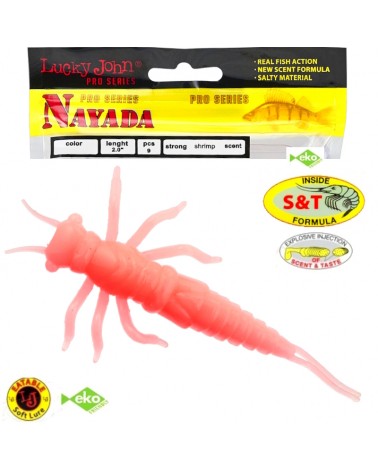 Guma Robak Lucky John Nayada 2" 5cm F05 Super Pink 9szt.