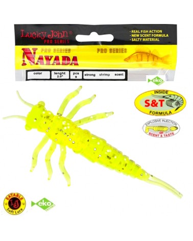 Guma Robak Lucky John Nayada 2" 5cm 071 Lime Chartreuse 9szt.