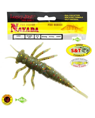 Guma Robak Lucky John Nayada 2" 5cm F08 Plone 9szt.