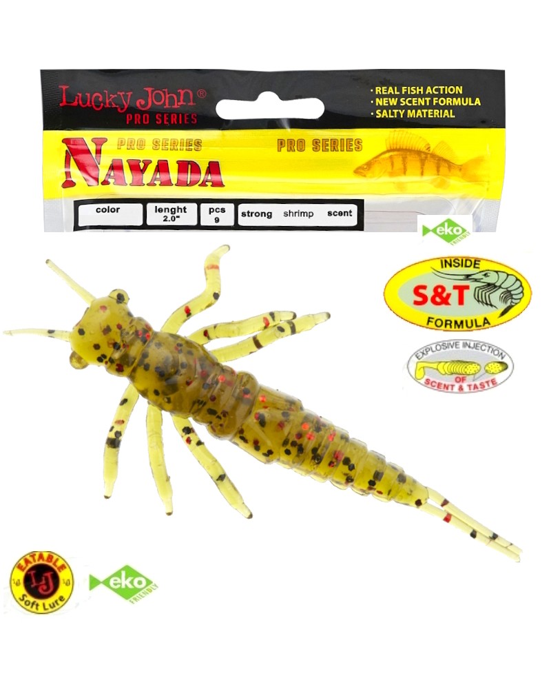 Guma Robak Lucky John Nayada 2" 5cm PA03 Green Pumpkin 9szt.