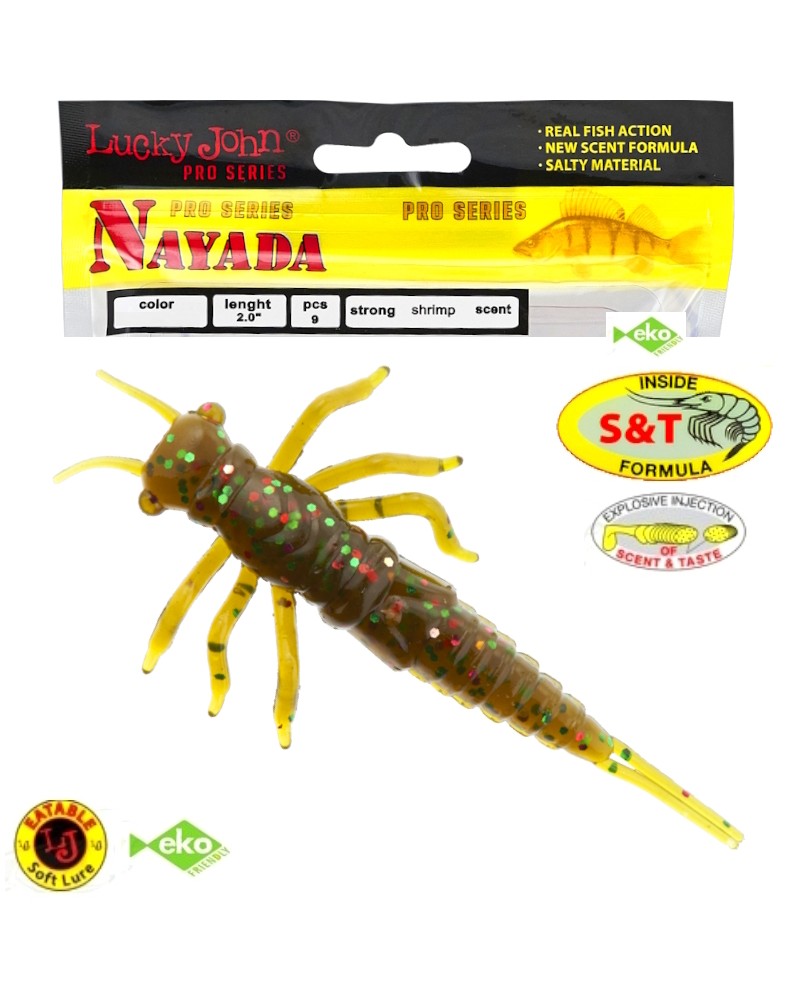 Guma Robak Lucky John Nayada 2" 5cm S21 All Star Flakes 9szt.