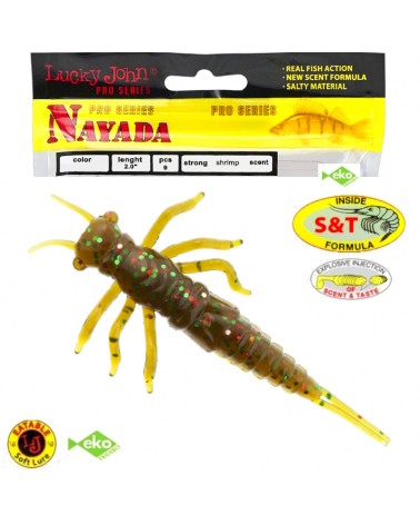 Guma Robak Lucky John Nayada 2" 5cm S21 All Star Flakes 9szt.