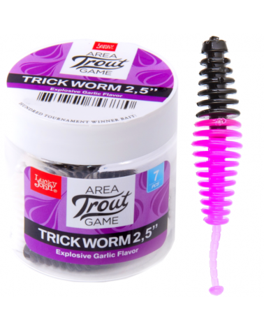 Guma Robak Lucky John Trick Worm 2.5" 6.35cm T91 7szt.