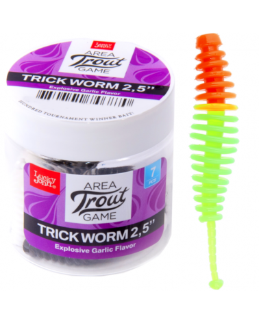 Guma Robak Lucky John Trick Worm 2.5" 6.35cm T94 7szt.