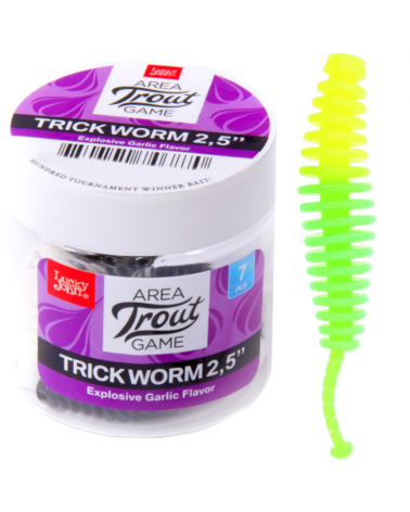Guma Robak Lucky John Trick Worm 2.5" 6.35cm T90 7szt.