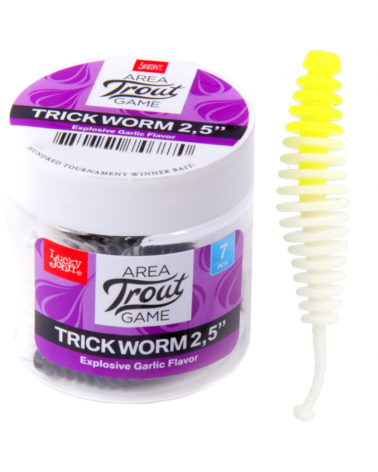Guma Robak Lucky John Trick Worm 2.5" 6.35cm T92 7szt.