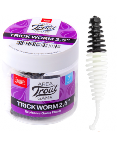 Guma Robak Lucky John Trick Worm 2.5" 6.35cm T96 7szt.