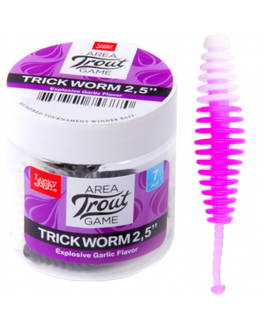 Guma Robak Lucky John Trick Worm 2.5" 6.35cm T97 7szt.