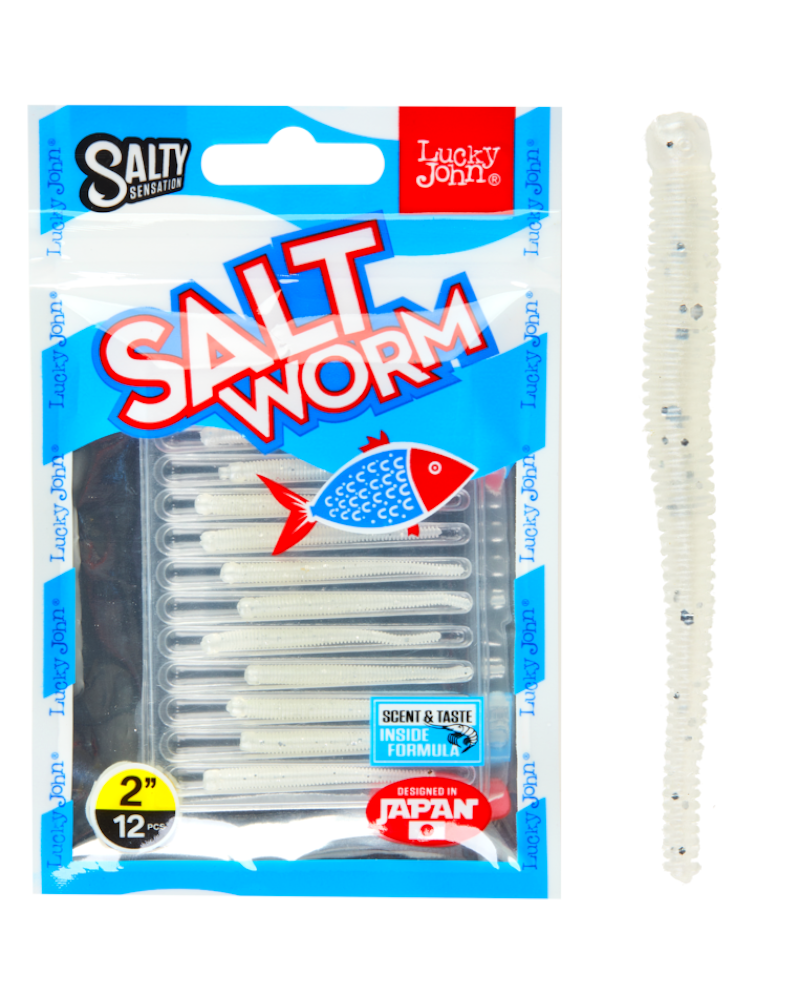Guma Robak Lucky John Salt Worm 2" 5cm S30 12szt.