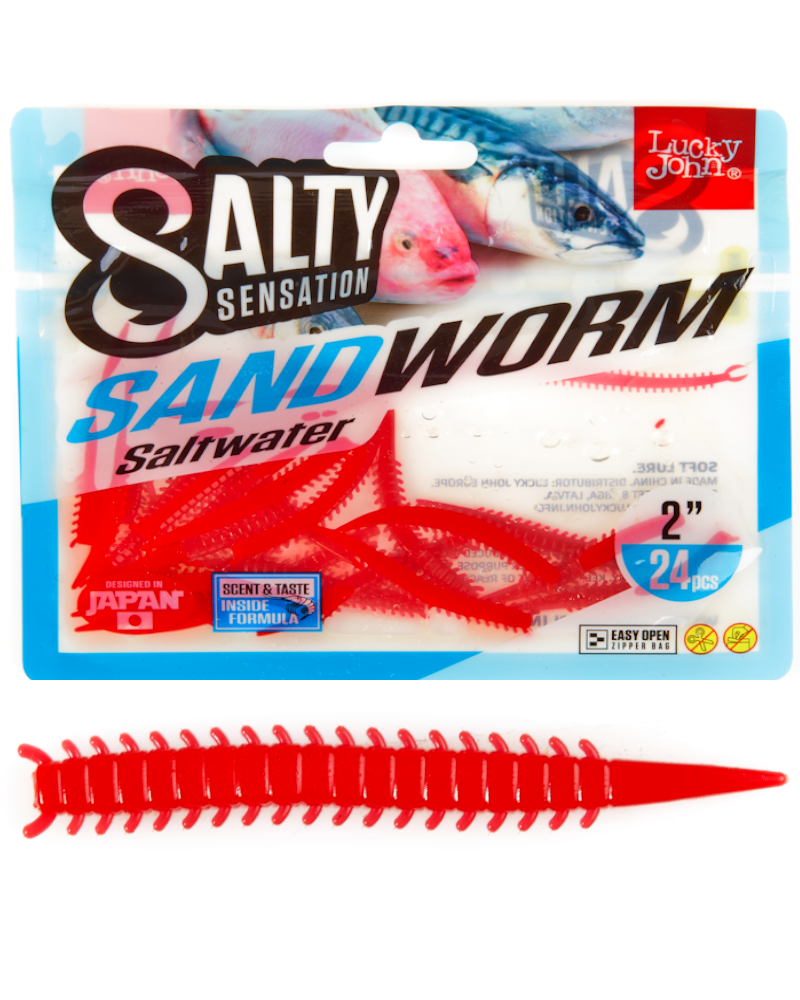Guma Robak Lucky John Sandworm 2" 5cm F40 24szt.
