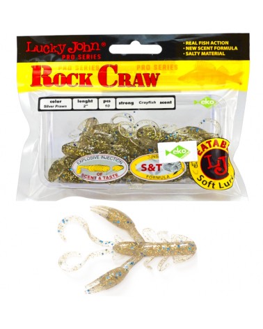 Guma Raczek Lucky John Rock Craw 2" 5cm CA35 Silver Prawn 10szt.