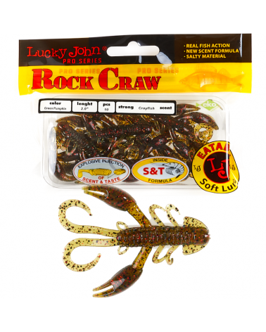 Guma Raczek Lucky John Rock Craw 2" 5cm PA03 Green Pumpkin 10szt.