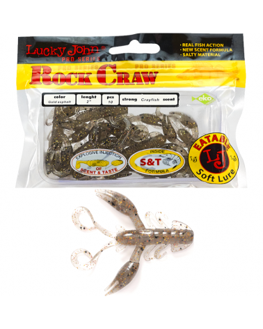 Guma Raczek Lucky John Rock Craw 2" 5cm S02 Gold Asphalt 10szt.