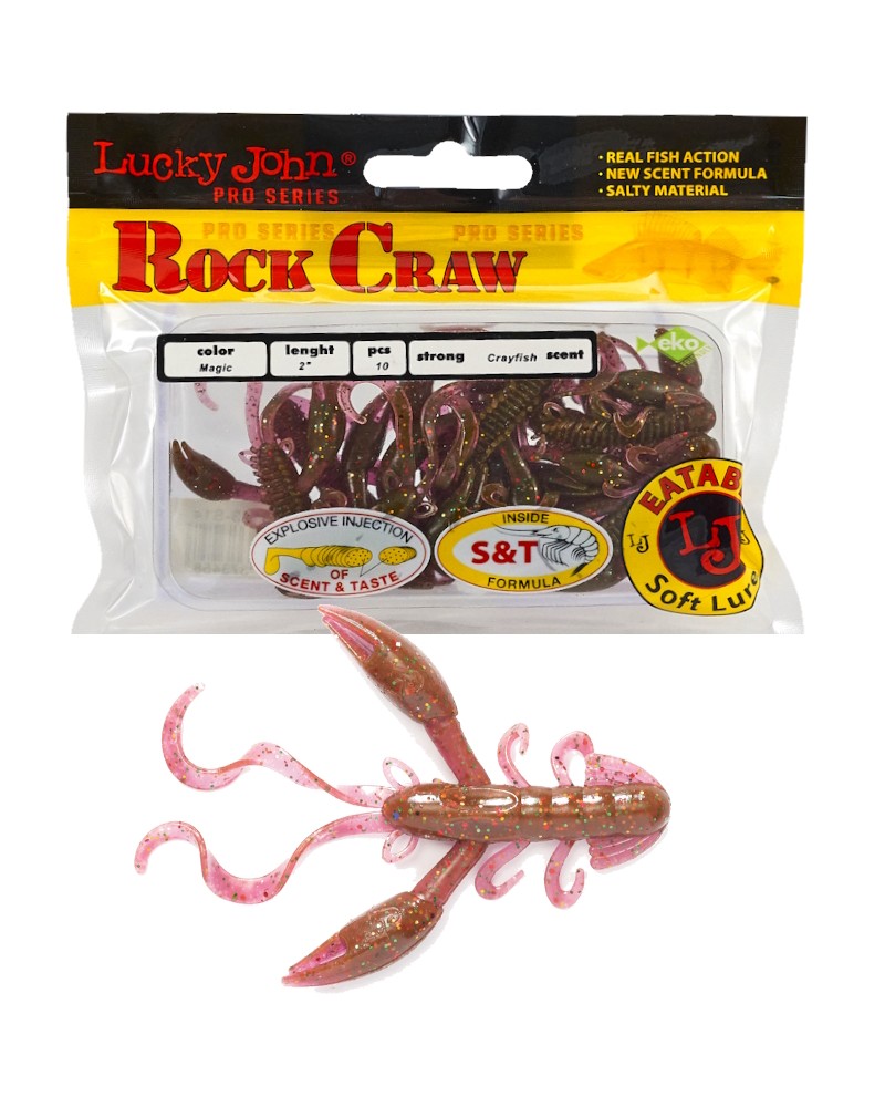 Guma Raczek Lucky John Rock Craw 2" 5cm S14 Magic 10szt.