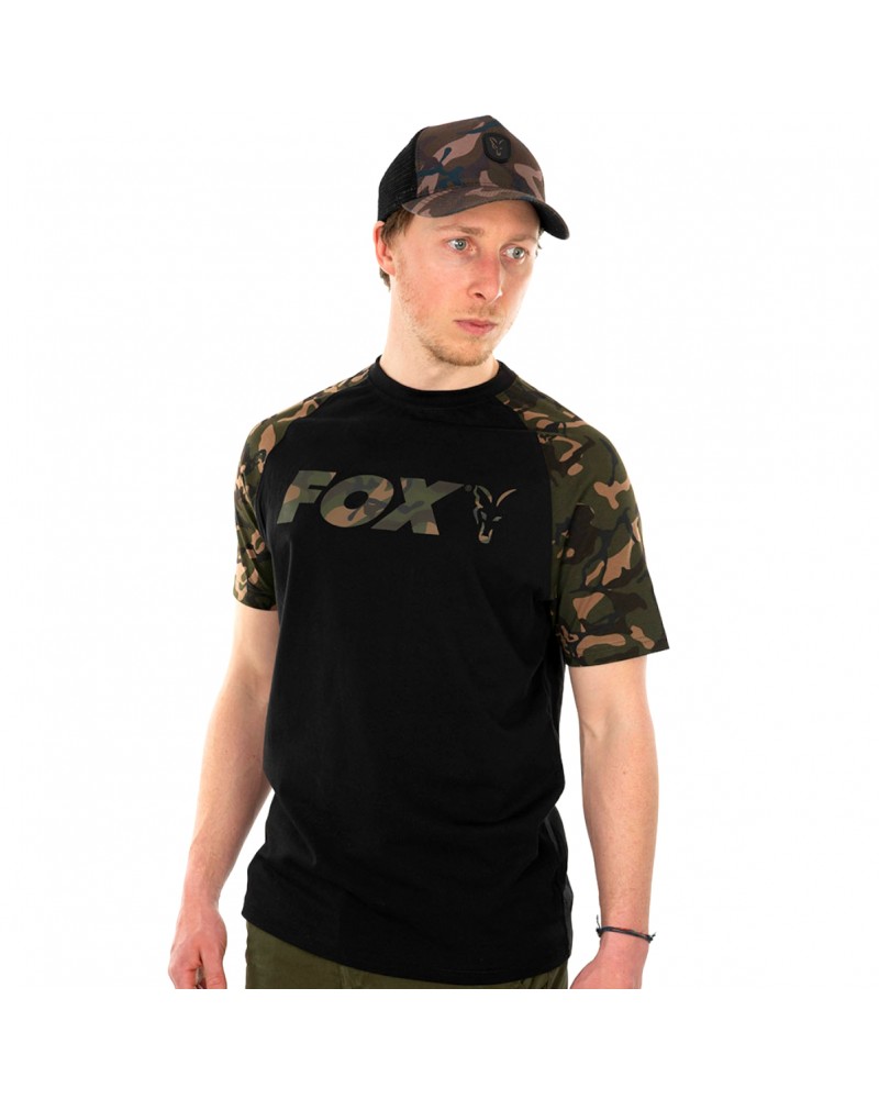 Koszulka Fox Black Camo Raglan T-Shirt M