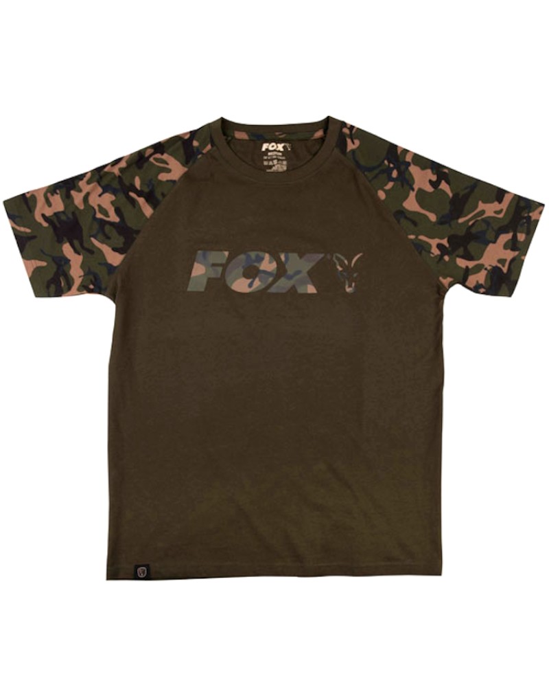 Koszulka Fox Raglan Khaki Camo Sleeve T-Shirt XL
