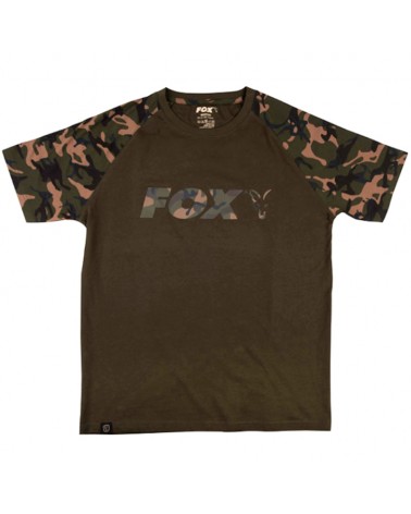 Koszulka Fox Raglan Khaki Camo Sleeve T-Shirt M