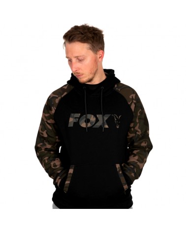 Bluza Z Kapturem Fox Black Camo Raglan Hoodie M
