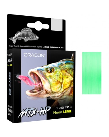 Dragon Plecionka MTX-HP Neon Lime Momoi 0.12mm 10.45kg 135m Zielona Fluo