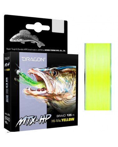 Dragon Plecionka MTX-HP Hi-Vis Yellow Momoi 0.16mm 14.60kg 135m Żółta Fluo