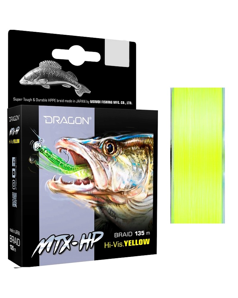 Dragon Plecionka MTX-HP Hi-Vis Yellow Momoi 0.20mm 18.80kg 135m Żółta Fluo