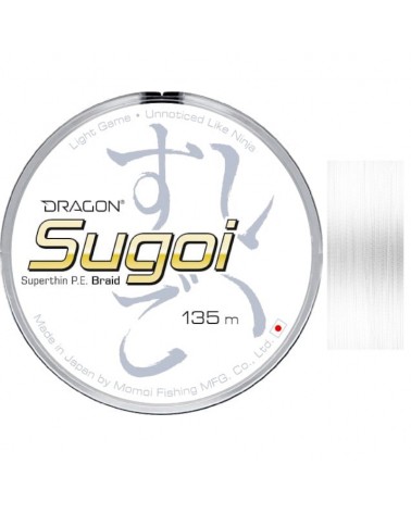 Plecionka Dragon Sugoi Superthin P.E. Braid Momoi 0.044mm 2.68kg 135m Biała