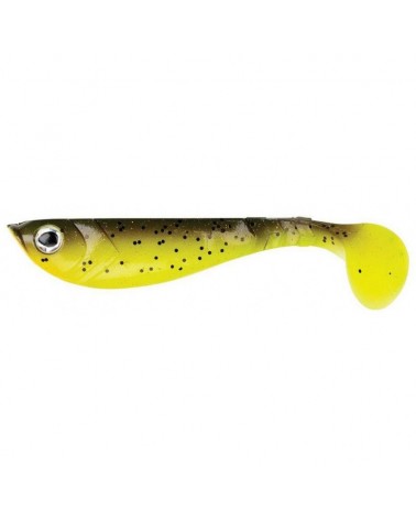 Guma Berkley Pulse Shad 8cm Brown Chartreuse