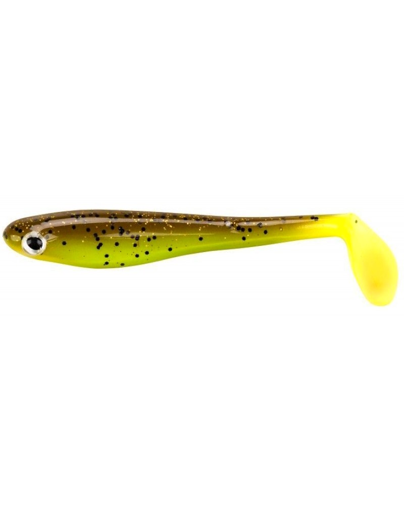Guma Berkley Hollow Belly 13cm Brown Chartreuse
