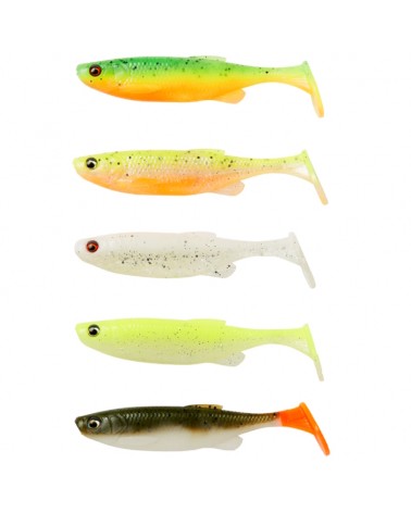 Zestaw Przynęt Na Brudną Wodę Savage Gear Fat Minnow T-Tail 13cm 20g Darkwater Mix 5szt.