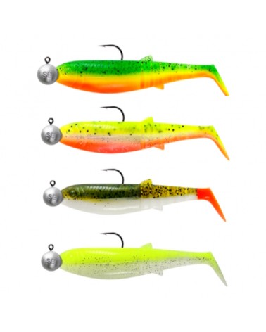 Zestaw Przynęt Na Brudną Wodę Savage Gear Cannibal Shad 10cm 9g+10g 3/0 Darkwater Mix 4+4szt.