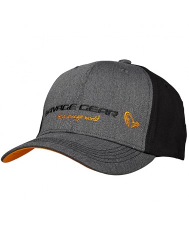Czapka Z Daszkiem Savage Gear Strike Cap Onesize Grey Melange/Black