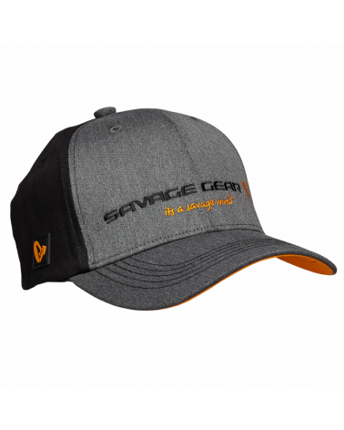 Czapka Z Daszkiem Savage Gear Strike Cap Onesize Grey Melange/Black