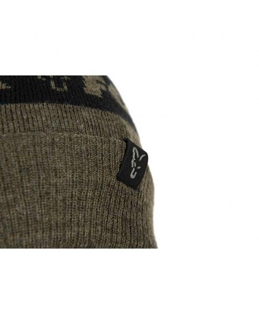 Czapka Zimowa Fox Collection Bobbles Green/Black