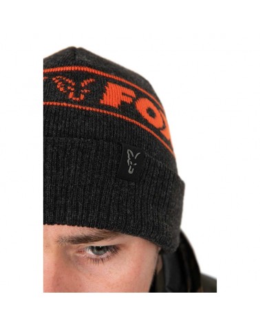 Czapka Zimowa Fox Collection Beanie Black/Orange