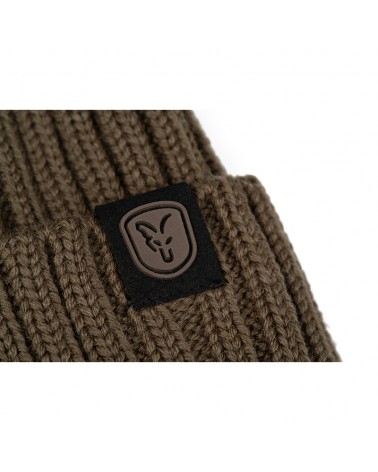Czapka Zimowa Fox Collection Bobble Hat Heavy Knit Olive