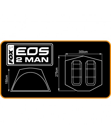 Namiot Wędkarski Dwuosobowy Fox EOS 2 Man Bivvy 275x300x150cm 8000mm