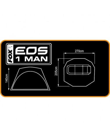 Namiot Wędkarski Jednoosobowy Fox EOS 1 Man Bivvy 205x270x140cm 8000mm