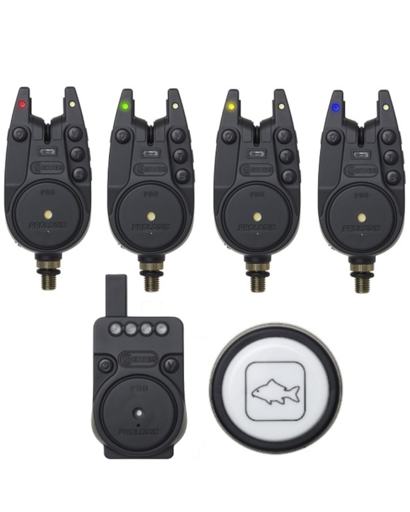 Zestaw Sygnalizatorów Brań Prologic C-Series Pro Alarm Set 4+1+1 Red Green Yellow Blue