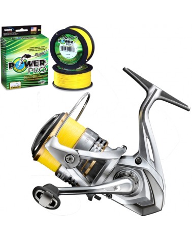 Kołowrotek Spinningowy Shimano Sedona FJ 2500S PE + Nawinięta Plecionka Power Pro Fluo 0.13mm