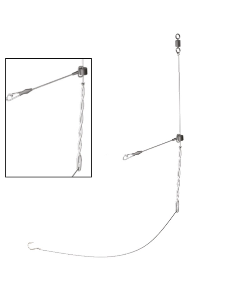 Zestaw Do Koszyka Przelotowy Flagman Feeder Ready Rig (In-Line Link) + Przypon