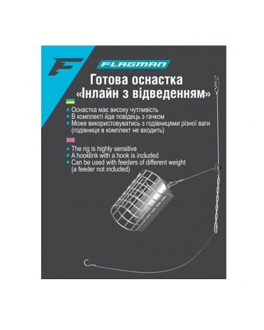 Zestaw Do Koszyka Przelotowy Flagman Feeder Ready Rig (In-Line Link) + Przypon