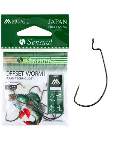 Haczyki Mikado Sensual Offset Worm I nr 1 BN 5szt.