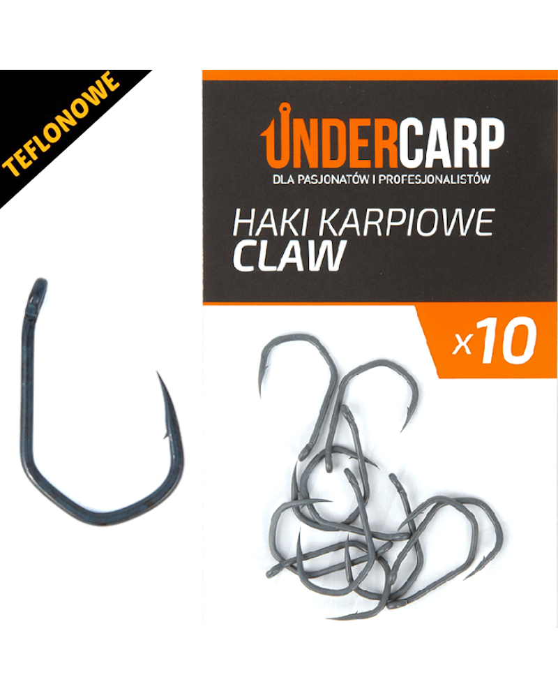 Haki Karpiowe Undercarp Claw 6 Teflonowe PTFE