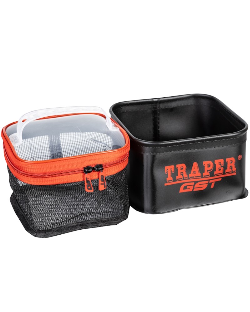 Pojemnik Traper GST PCV Do Pelletu 18x18x11cm Czarny