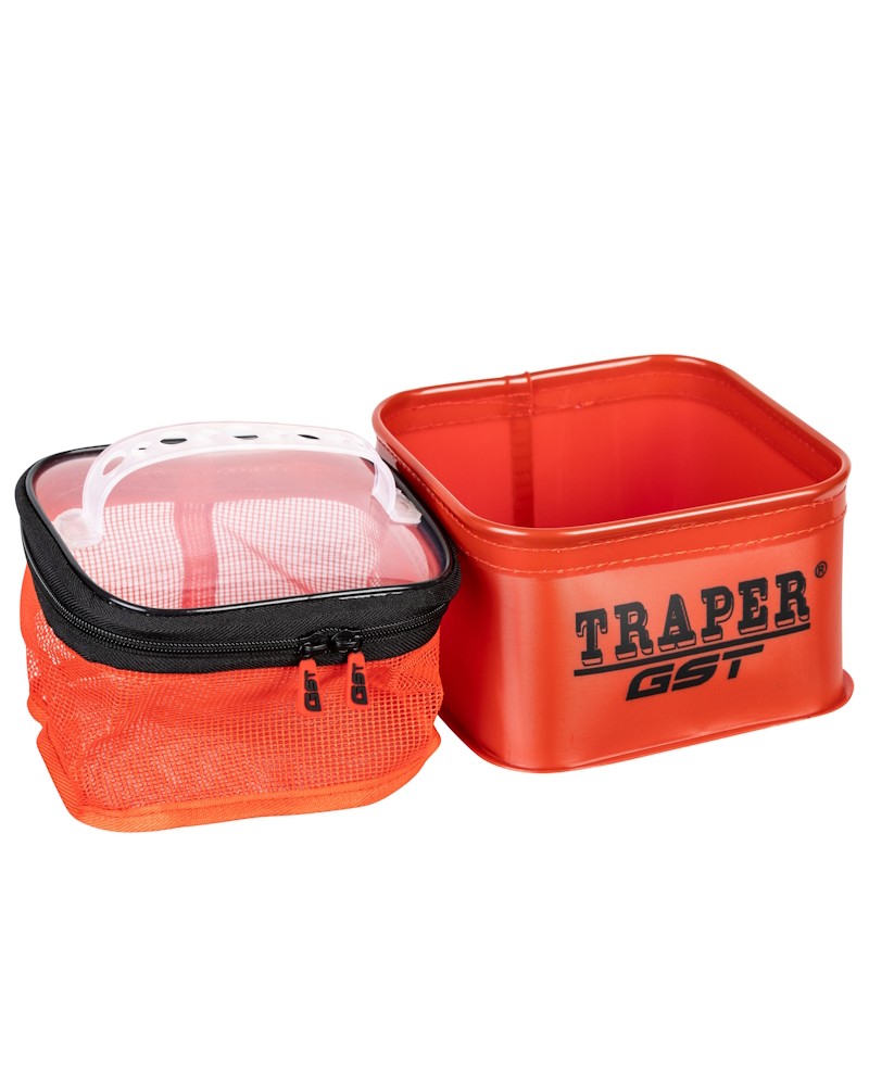 Pojemnik Traper GST PCV do pelletu 18x18x11cm CZERWONY