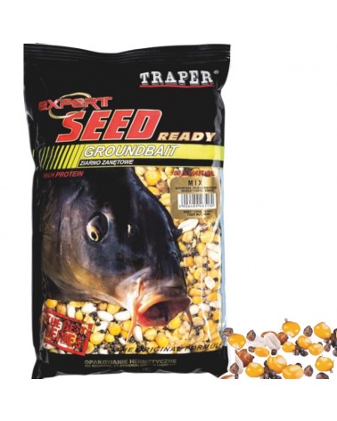 Ziarno Zanętowe Traper Mix 7 Kukurydza Czerwona Żółta Soja Pszenica Konopie 1kg