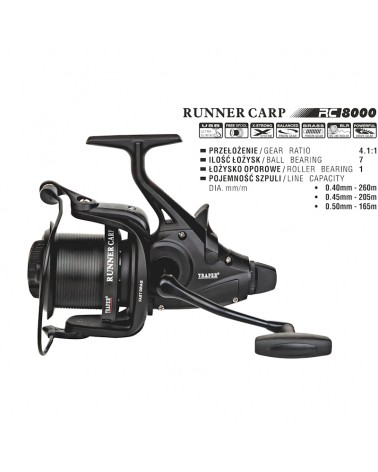 Kołowrotek Karpiowy Traper Runner Carp RC 8000